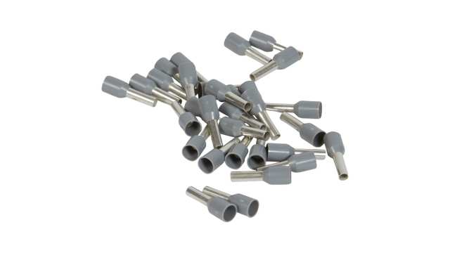 Legrand, 0377 Insulated Bootlace Ferrule, 8 mm Pin Length, 2.6 mm Pin Diameter, Grey | 037766