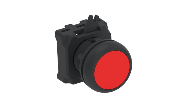 TE Connectivity Alcoswitch Series Push Button Switch, Momentary, Panel, 22.5 mm Cutout, 1 NO/1 NC, White, Blue, Red, | IPE22FLRD