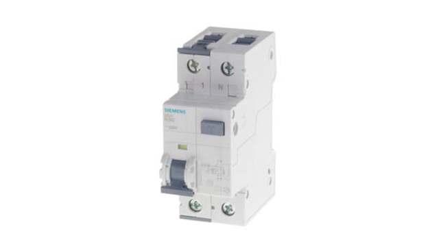 Siemens Residual Current Circuit Breaker with Overload Protection, 25 A Current Rating, 2-Pole, 30 mA Trip Sensitivity, | 5SU1354-7KK25