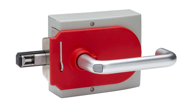 Allen Bradley Guardmaster Silver, Red Locking Handle Door Interlock | 442G-MABH-R