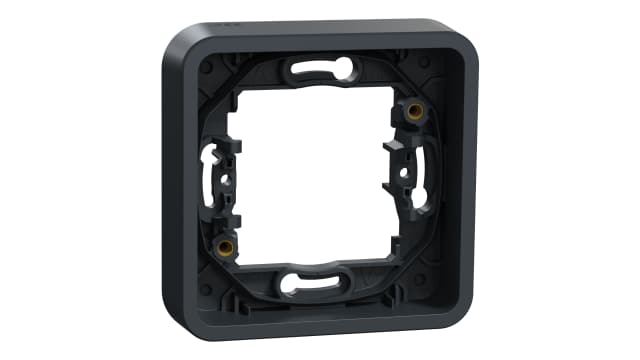 Schneider Electric Mureva Styl Grey Polycarbonate Back Box Mounting Frame, IP55, Flush Mount, 1 Gangs 28 mm 84 mm 19 mm | MUR34107