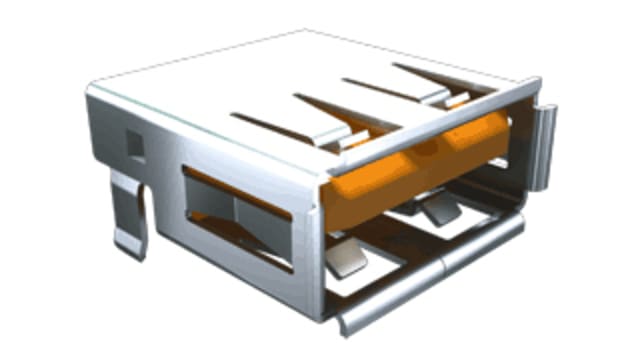 Samtec Right Angle, Through Hole, Socket- Single Port Type A 2.0 USB Connector | USBR-A-S-S-O-VU