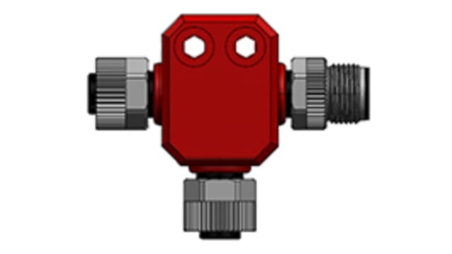 Brad from Molex T Circular Connector Adapter 4 M12 Male 4 M12 Female | 120068-8219