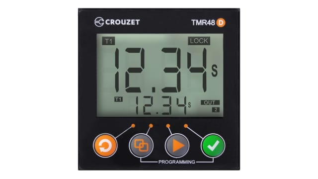 Crouzet Syr-Line Series Panel Mount Timer Relay, 100 → 240V ac/dc, 1-Contact, 0.001 → 9.999 s, 0.01 | MDE1R05MVA