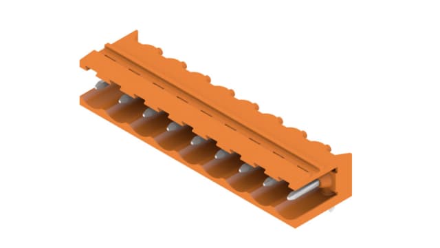 Weidmuller, 5.08mm Pitch, SL, 9 Way, Right Angle, Pluggable Terminal Block, Header, Through Hole, Solder Termination, | 1146880000