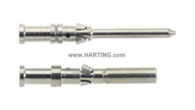 HARTING 0915 Male Crimp Contact, 10A Minimum Wire Size 0.14 mm² Maximum Wire Size 0.37 mm² for use with Heavy Duty Power | 09150006161