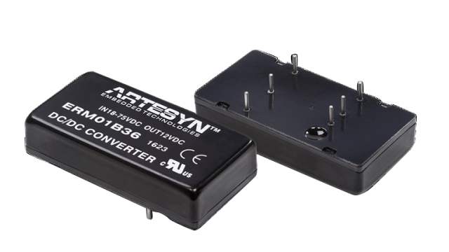 Artesyn ERM DC-DC Converter, 12V dc/ 1.67A Output, 18 → 75 V dc Input, 20W, Through Hole, +85°C Max Temp -40°C | EMR01B36