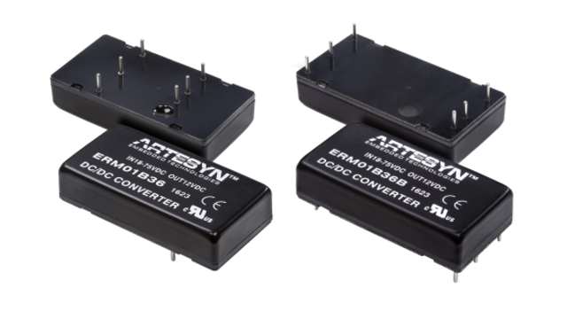 Artesyn ERM DC-DC Converter, ±12V dc/ 830mA Output, 9 → 36 V dc Input, 20W, Through Hole, +85°C Max Temp -40°C | ERM01BB18