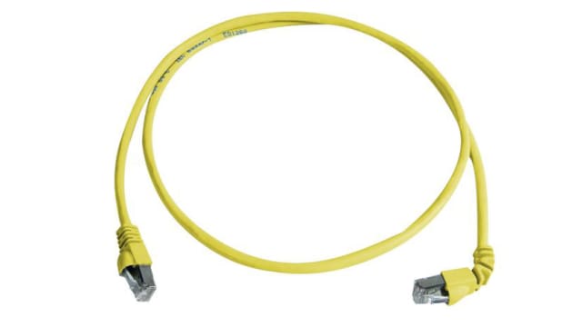 Telegartner, 0.5 m Cat6a Ethernet Cable, Yellow, Shielded Screened Low Smoke Zero Halogen Sheath | L00000A0199