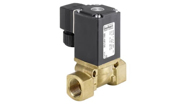Burkert Solenoid Valve 053675, 2 Port, NC, 24 V G1, 25.4 mm | 053675