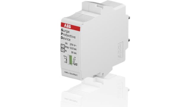 ABB, OVR Surge Protection Device 275V Maximum Voltage Rating 80 kA Maximum Surge Current Surge Protection Device | 2CTB815710R2600  OVR T1-T2 12.5-275s C QS