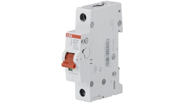 ABB 1P Pole Isolator Switch - 25A Maximum Current | 2CDD281101R0025  SD201/25
