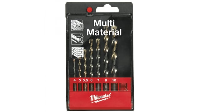 Milwaukee 7-Piece Twist Set for Multi-Material, 10 mm Max, 4 mm Min, High Speed Steel Bits | 4932352836