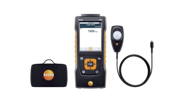 Testo 440 Lux Kit (air velocity and IAQ measuring instrument) Light Meter, 0lx to 100000 lx | 0563 4402