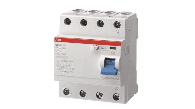 ABB F200 RCCB, 125A, 4 Pole, 500mA, Type A | 2CSF204201R4950