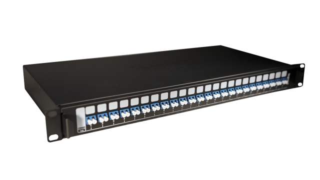 Legrand 24 Port LC, Duplex Fibre Optic Patch Panel With 24 Ports Populated, 1 U | 0 321 65