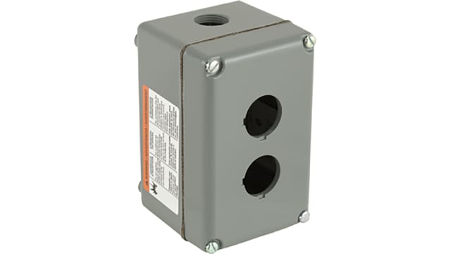 Schneider Electric Aluminium 9001K Control Station Enclosure - 2 Hole 30 mm Diameter | 9001KY2