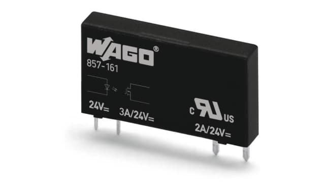 WAGO 857 Series Solid State Relay, 0.1 A Load, Plug-In Mount, 48 V dc Load, 72 V dc Control | 857-164