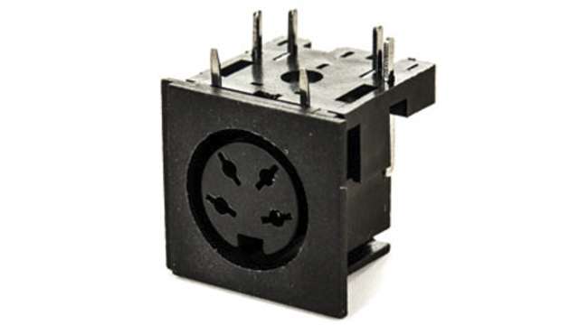 Roxburgh EMC, 671 4 Pole Right Angle Standard DIN Socket, 2A, 100 V ac, PCB Female | 671-0401