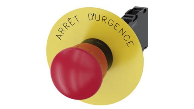 Siemens SIRIUS ACT 3SU11 Series Twist Release Emergency Stop Push Button, Panel Mount, 22mm Cutout, SPDT | 3SU1100-1HB20-1FJ0