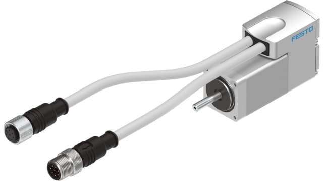 Festo EMMS Series Hybrid Stepper Motor 48 V, 0.09 Nm Torque, 1.8 °, 5 mm Shaft | EMMS-ST-28-L-SE