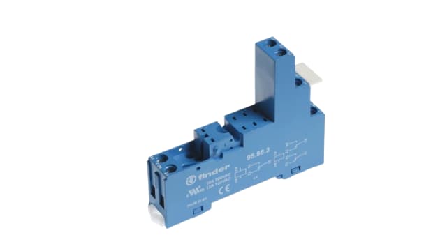 Finder 95 8 Pin 250V ac DIN Rail Relay Socket, for use with 40/41/43 Series Relays | 95.95.3SPA