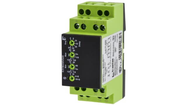 Tele Phase, Voltage Monitoring Relay, 1, 3 Phase, DPDT, DIN Rail | E3YM230VS20
