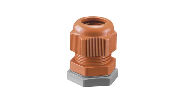 HENSEL Orange Polyamide Cable Gland, M25 Thread, 11mm min., 17mm max., IP66 | AKMF25