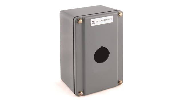 Allen Bradley Grey Plastic 800T Push Button Enclosure - 1 Hole 30 mm Diameter | 800T-1TZ