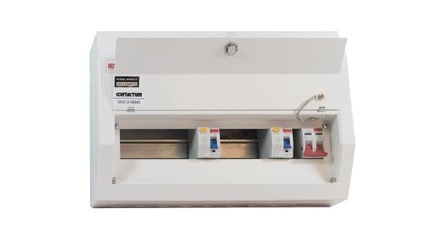 Contactum 12 Steel Consumer Unit, 100 A, BS EN 61439-3 Defender | DDS12188MS