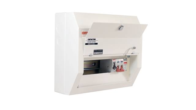 Contactum Steel Consumer Unit, 100 A, BS EN 61439-3 IP4X Defender | DD081SPMS