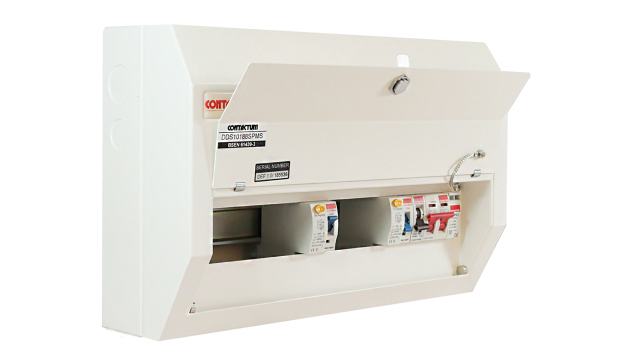 Contactum 10 Steel Consumer Unit, 100 A, BS EN 61439-3 Defender | DDS10188SPMS