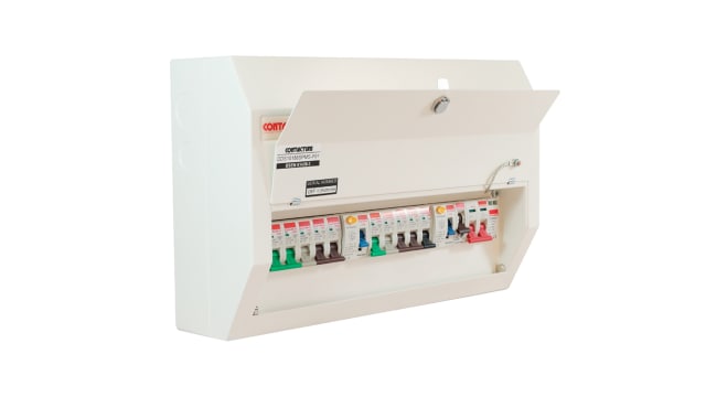 Contactum 10 Steel Consumer Unit, 100 A, BS EN 61439-3 Defender | DDS10188SPMS-P01