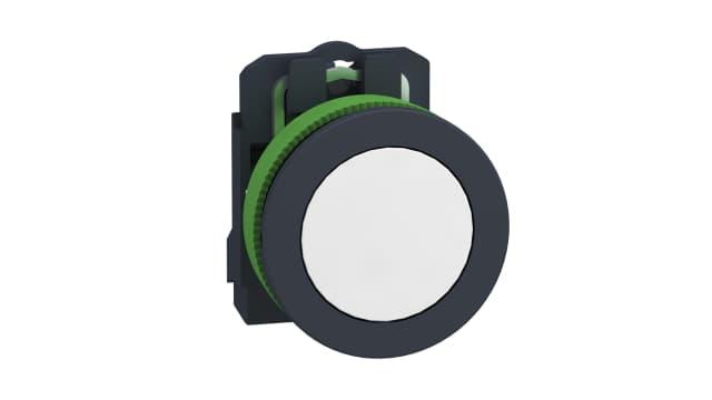 Schneider Electric, Harmony, Flush Mount White Universal LED Pilot Light, 30mm Cutout, Round, 195 → 264V ac | XB5FVM1