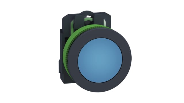 Schneider Electric, Harmony, Flush Mount Blue Universal LED Pilot Light, 30mm Cutout, Round, 195 → 264V ac | XB5FVM6