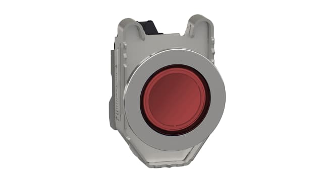 Schneider Electric, Harmony, Flush Mount Red Universal LED Pilot Light, 30mm Cutout, Round, 19.2 → 30 V dc, 21.6 | XB4FVB4