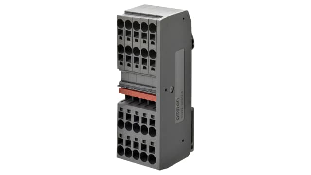 Omron XW6T-COM2.5X16BL XW6T Series DIN Rail Terminal Block Blue, Screw | XW6T-COM2.5X16BL