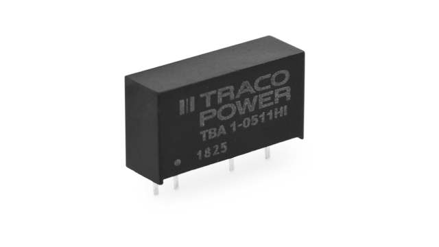 TRACOPOWER TBA 1HI DC-DC Converter, ±12V dc/ ±41mA Output, 4.5 → 5.5 V dc Input, 1W, Through Hole, +85°C Max | TBA 1-0522HI