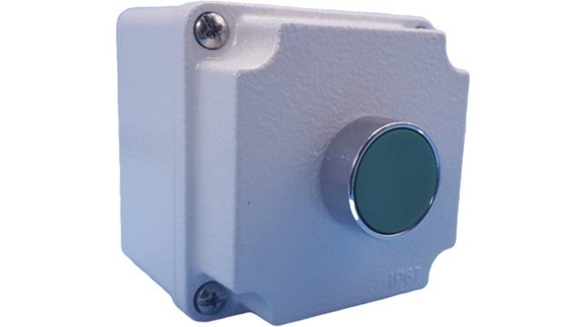 Lovato Push Button Control Station - NO, Aluminium, 1 Cutouts, Green, IP67, IP66 | LPZM1B801