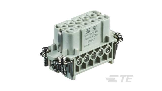 TE Connectivity Heavy Duty Power Connector Insert, 16A, Female, HDC HA Series, 10 Contacts | T2010102201-000