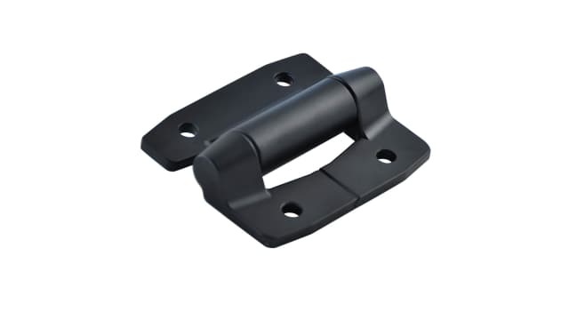 Southco Black Powder Coated Aluminium Torque with a Fixed Pin, Screw Fixing, 80.3 mm x 69.7 mm x 4.5 mm | E6-10-620S-50