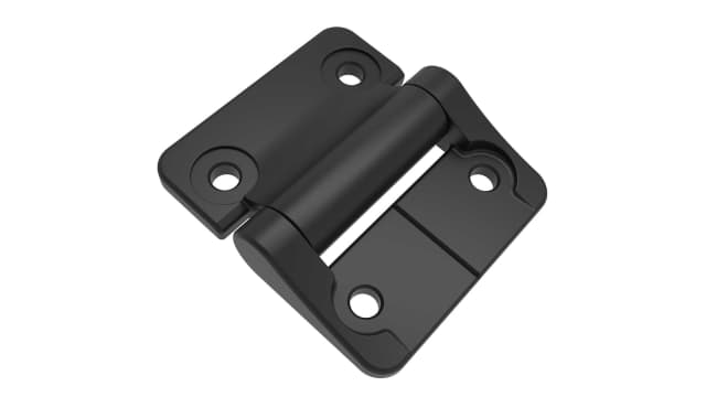 Southco Black Powder Coated Zinc Alloy Friction with a Fixed Pin, Screw Fixing, 50.8 mm x 57.2 mm x 4.5 mm | E6-10-416-50
