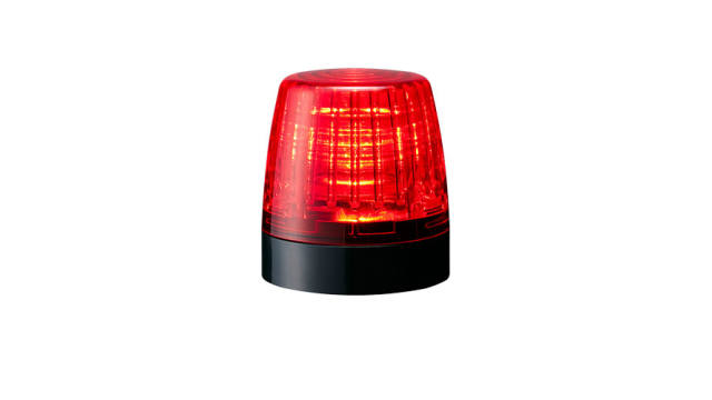 Patlite NE-A Series Red Steady Beacon, 24 V dc, Surface Mount, LED Bulb, IP65 | NE-24A-R