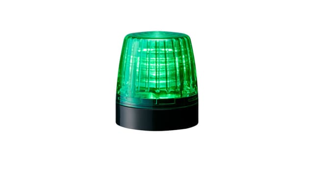 Patlite NE-A Series Green Steady Beacon, 24 V dc, Surface Mount, LED Bulb, IP65 | NE-24A-G