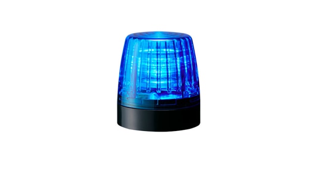 Patlite NE-A Series Blue Steady Beacon, 24 V dc, Surface Mount, LED Bulb, IP65 | NE-24A-B