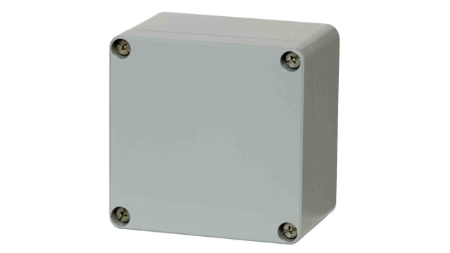 Fibox Silver Grey Aluminium Enclosure, IP68, IP67, IP66, IK08 81 mm, 125 mm, 124 mm | ALN 121208 COMPLETE
