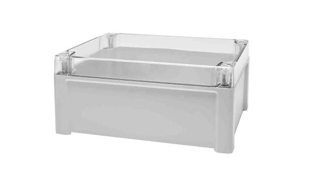 Fibox TEMPO Series Grey Grey Lid Polycarbonate Enclosure, IP65, IK08, IK07 107.4 mm, 240 mm, 191 mm | TPC 241911T ENCLOSURE