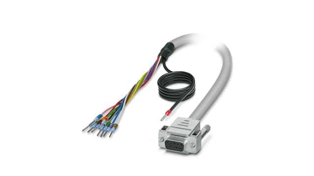 Phoenix Contact Female 9 Pin D-sub Unterminated Serial Cable, 1.5m, D9SUB Series | 2926030