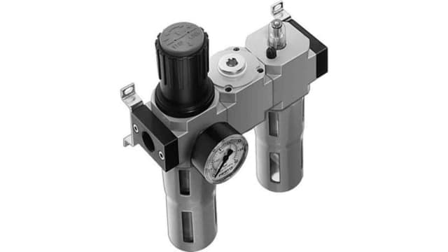 Festo 1/4 in G FRL, Manual Drain, 40 μm Filtration Size - Yes | FRC-1/4-D-MINI-KA