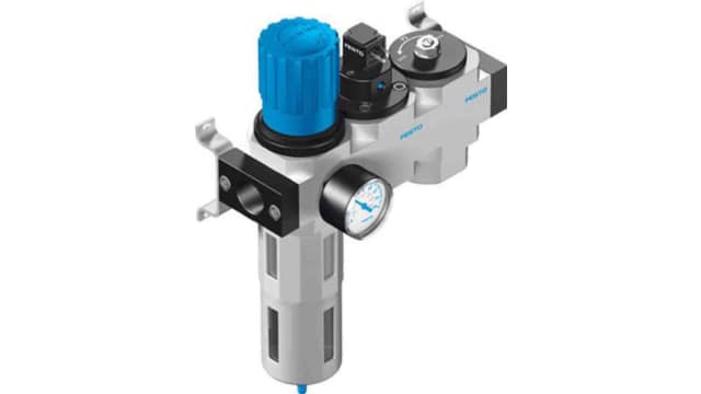 Festo 1/2 in G FRL, Manual Drain, 40 μm Filtration Size - Yes | LFR-1/2-D-MIDI-KD